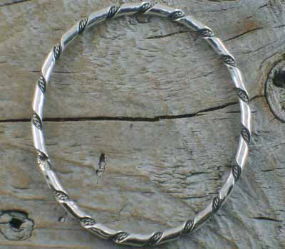 Native American Silver Bangle Bracelet 1
